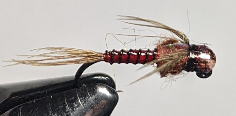Jigged Two-Bit Hooker Nymph- Rust