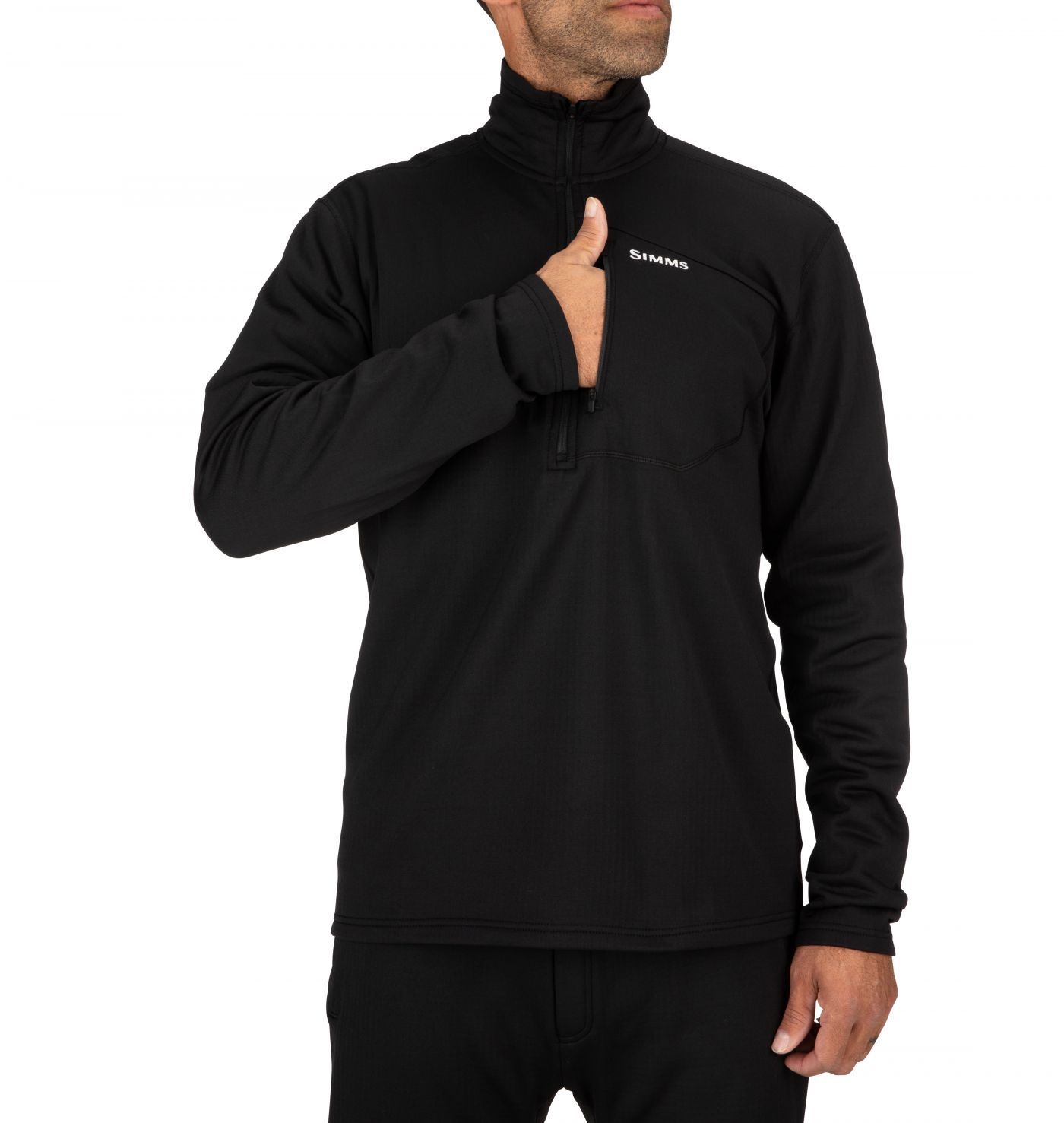 Simms Men's Thermal Qtr Midlayer Zip Top - Image 4