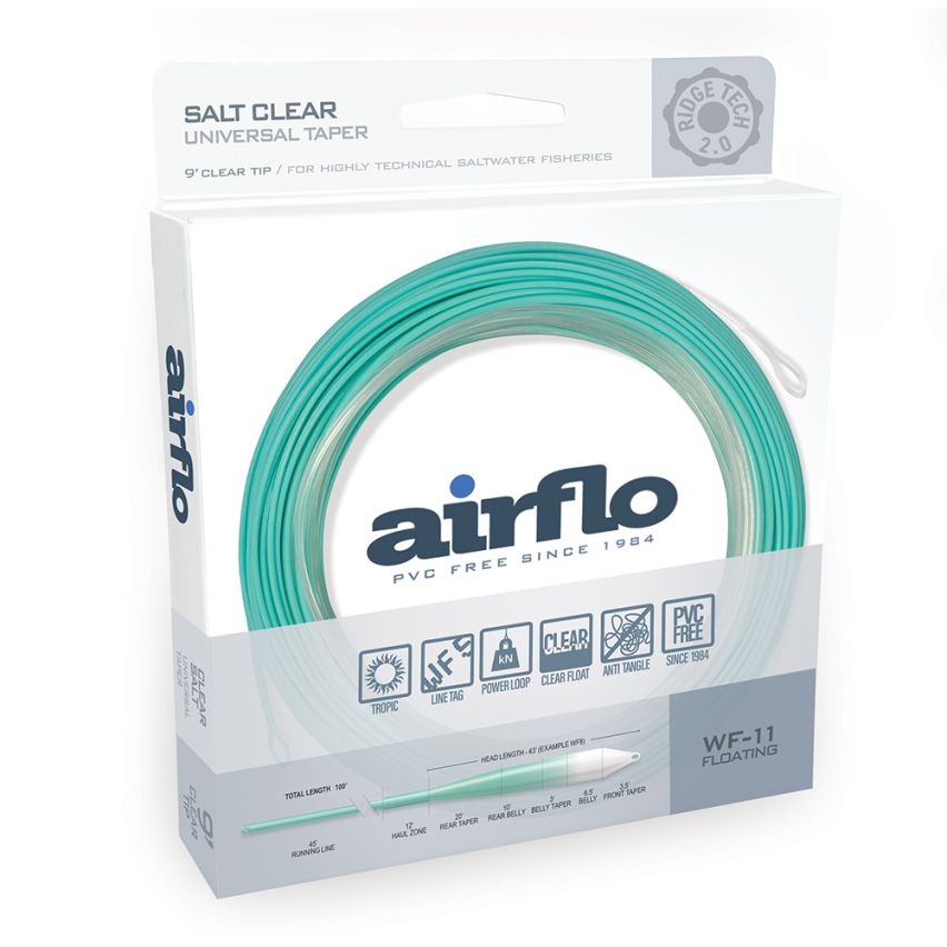 Airflow Superflo Ridge 2.0 Flats Universal 9' Clear Tip Saltwater Fly Lines